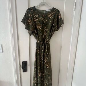 Baltic Born Olive Floral Dress